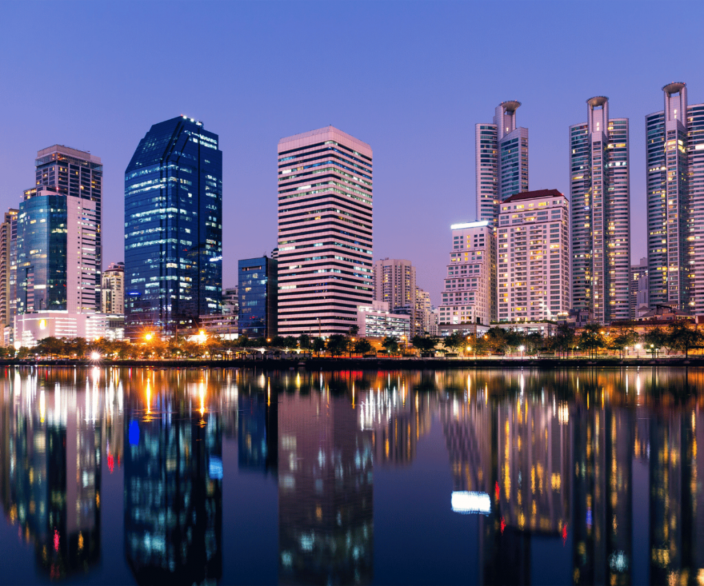 Bangkok city night view